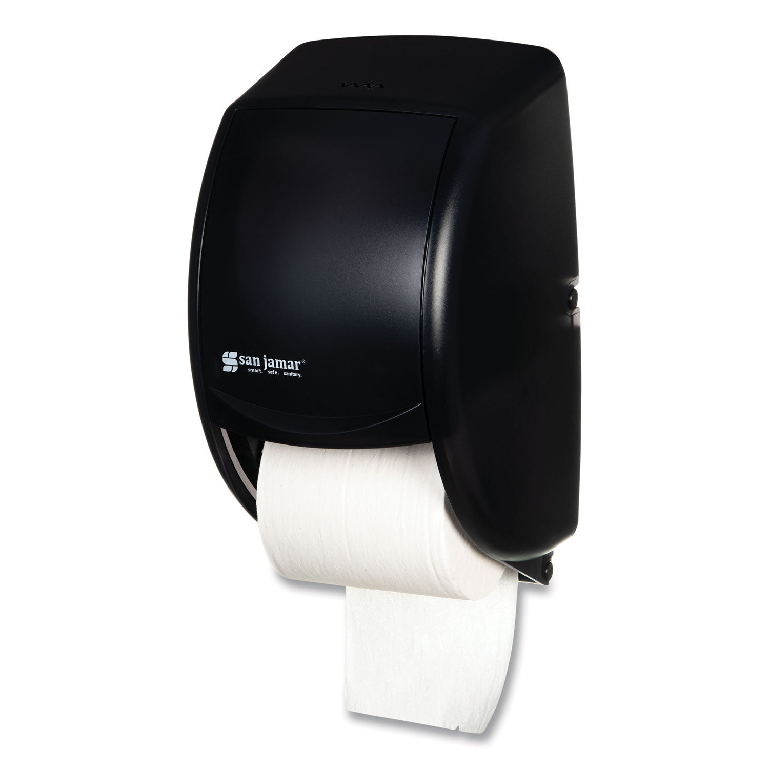 Duett Standard Bath Tissue Dispenser, 2 Roll, 7.5 x 7 x 12.75, Black Pearl