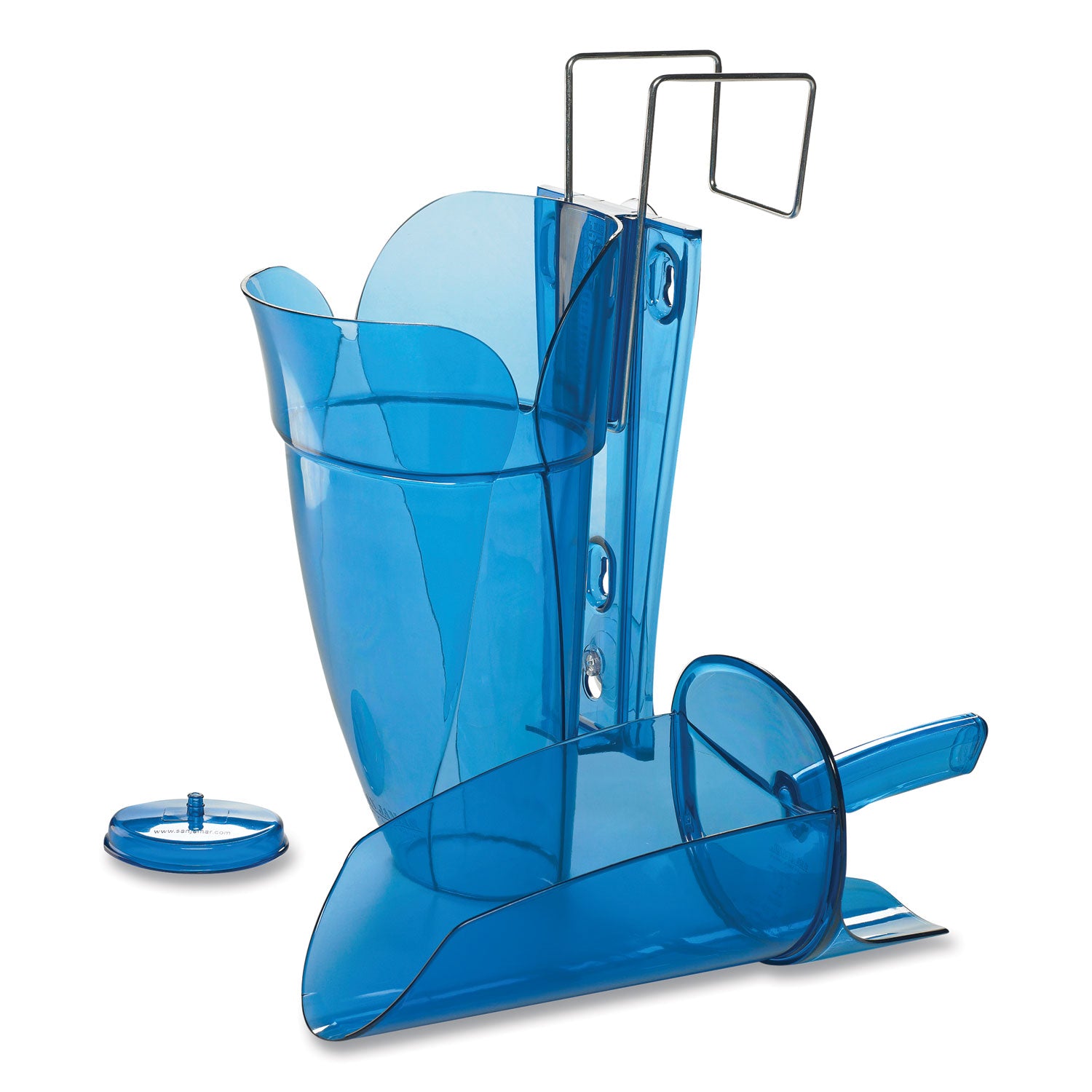 Saf-T-Scoop and Guardian System for Ice Machines, 64-86 oz, Transparent Blue