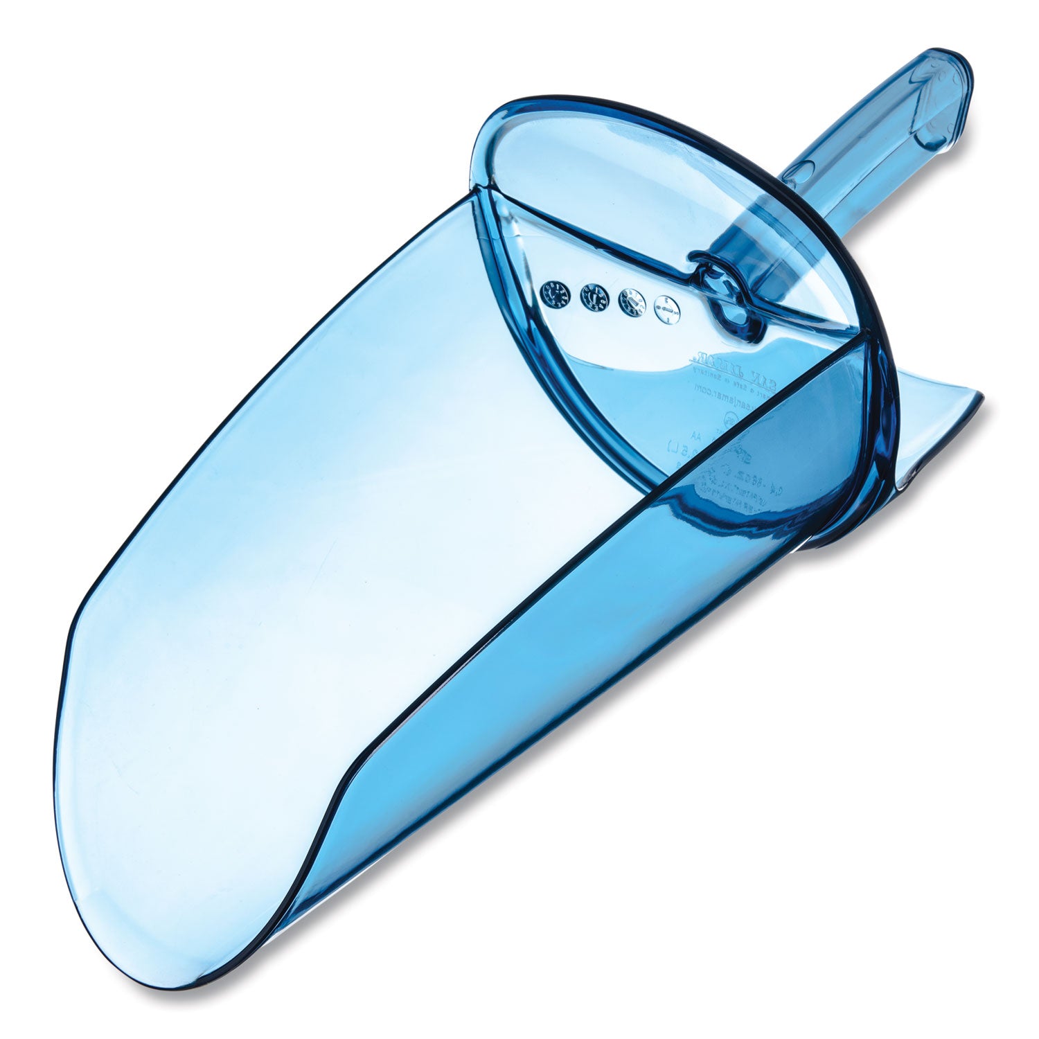 Saf-T-Scoop and Guardian System for Ice Machines, 64-86 oz, Transparent Blue