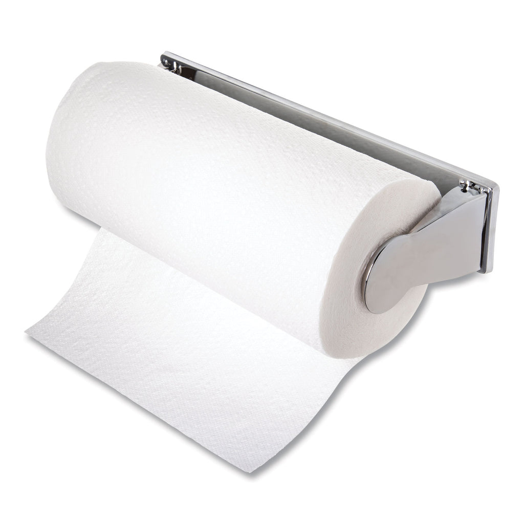 Perforated Roll Towel Dispenser for 11 inch Roll, 13.25 x 4.63 x 2.88, Chrome