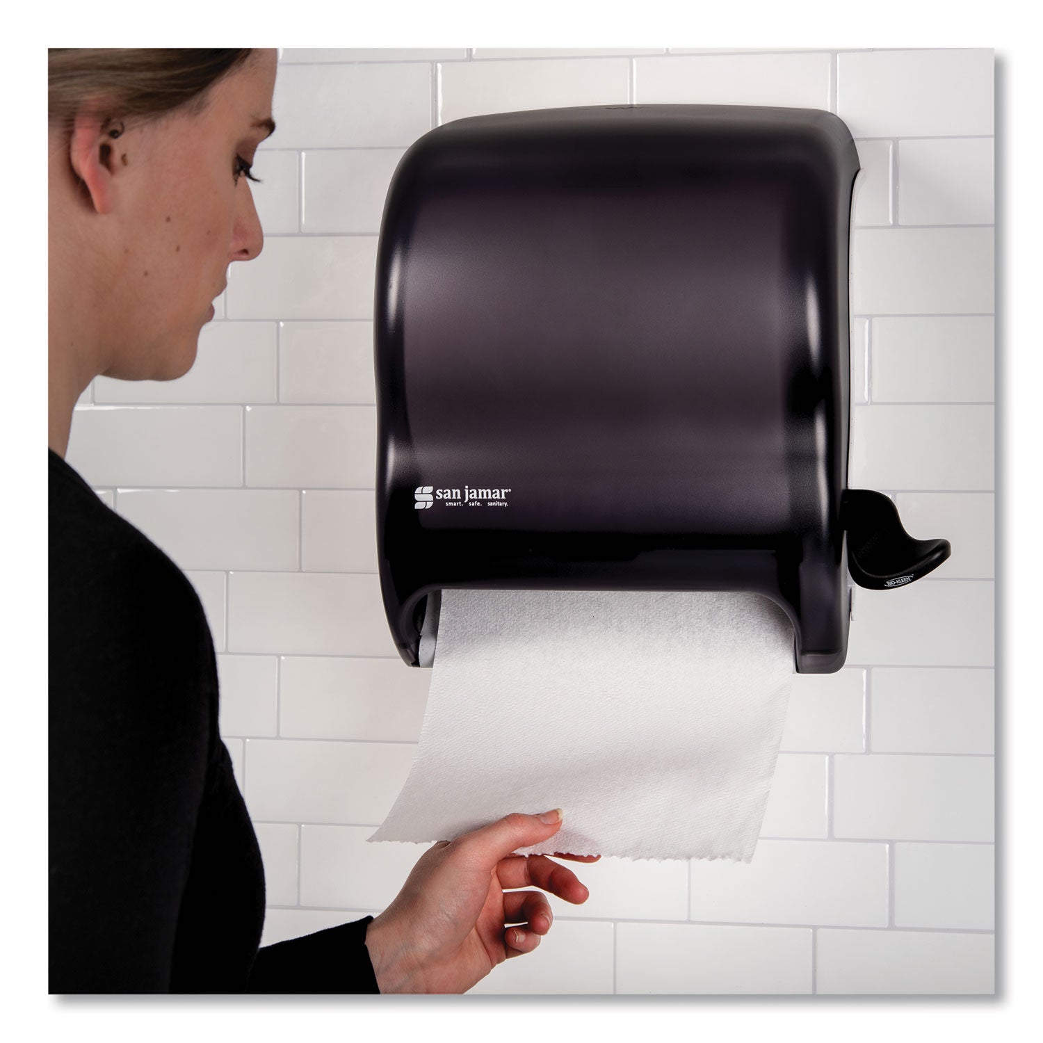 Element Lever Roll Towel Dispenser, Classic, 12.5 x 8.5 x 12.75, Black Pearl