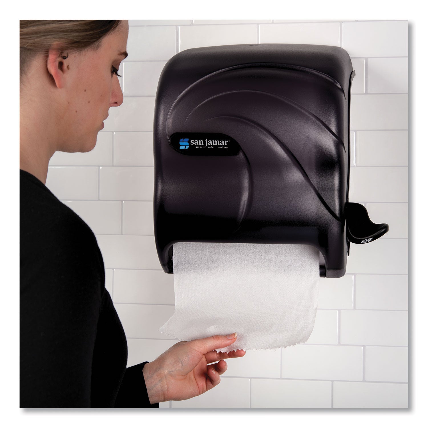 Element Lever Roll Towel Dispenser, Oceans, 12.5 x 8.5 x 12.75, Black Pearl - 