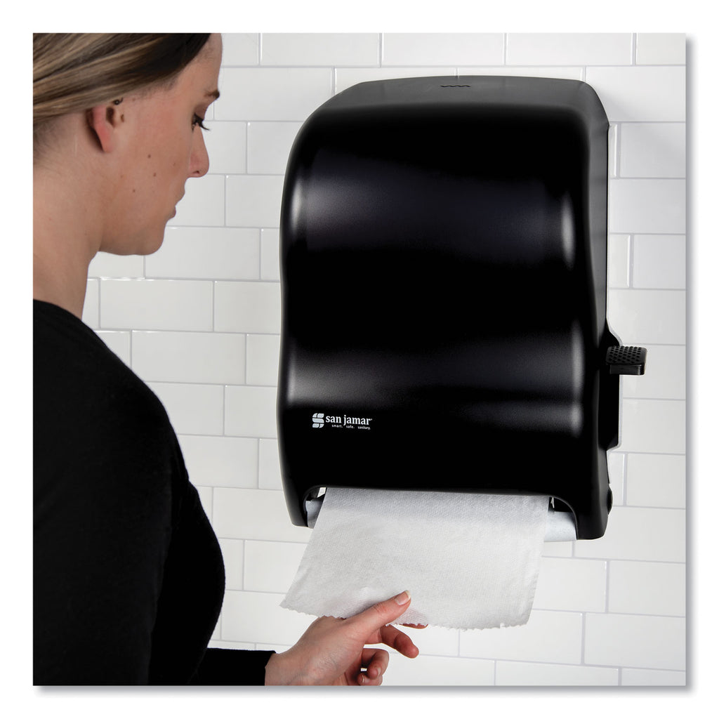 Lever Roll Towel Dispenser, Classic, 12.94 x 9.25 x 16.5, Transparent Black Pearl - 