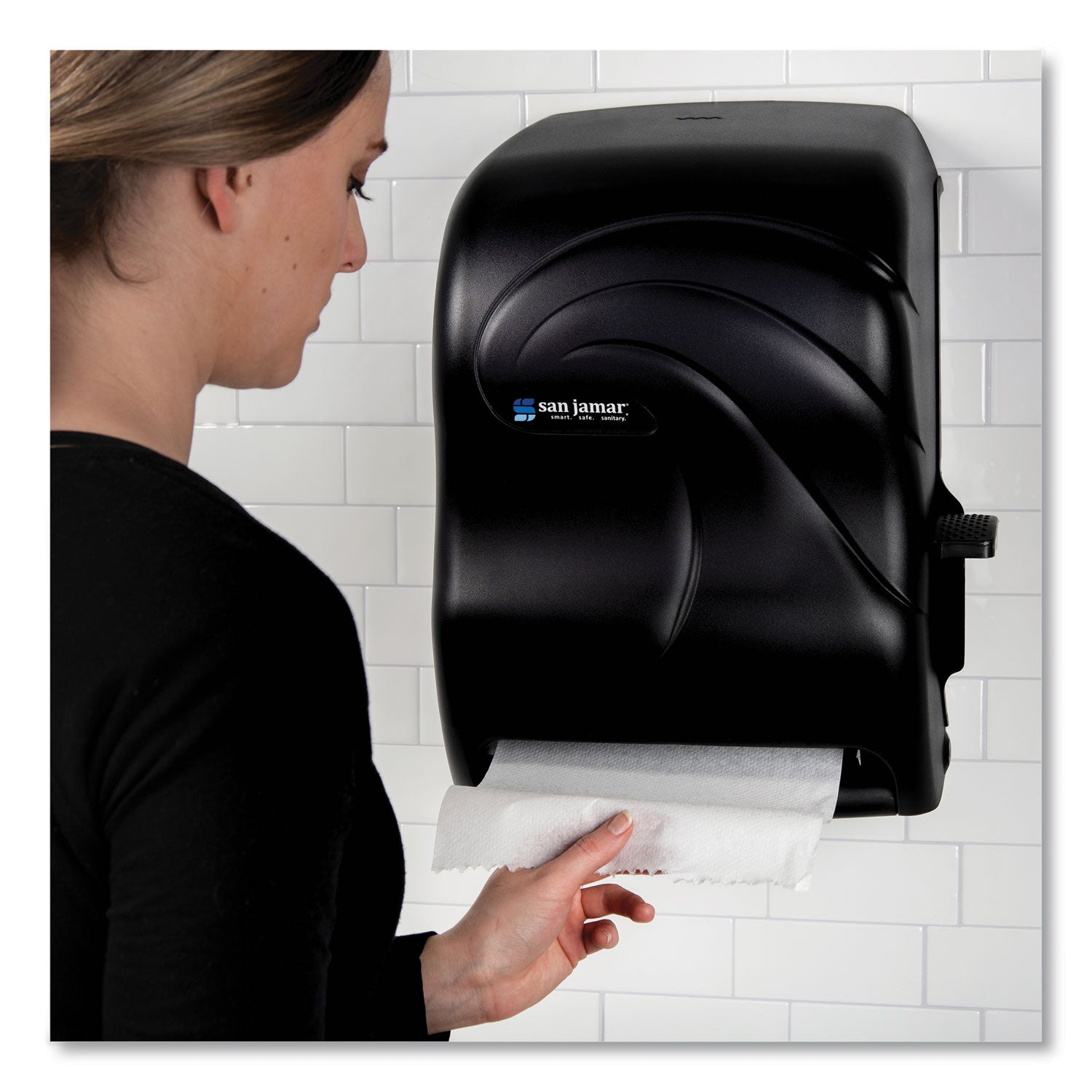 Lever Roll Towel Dispenser, Oceans, 12.94 x 9.25 x 16.5, Black Pearl - 