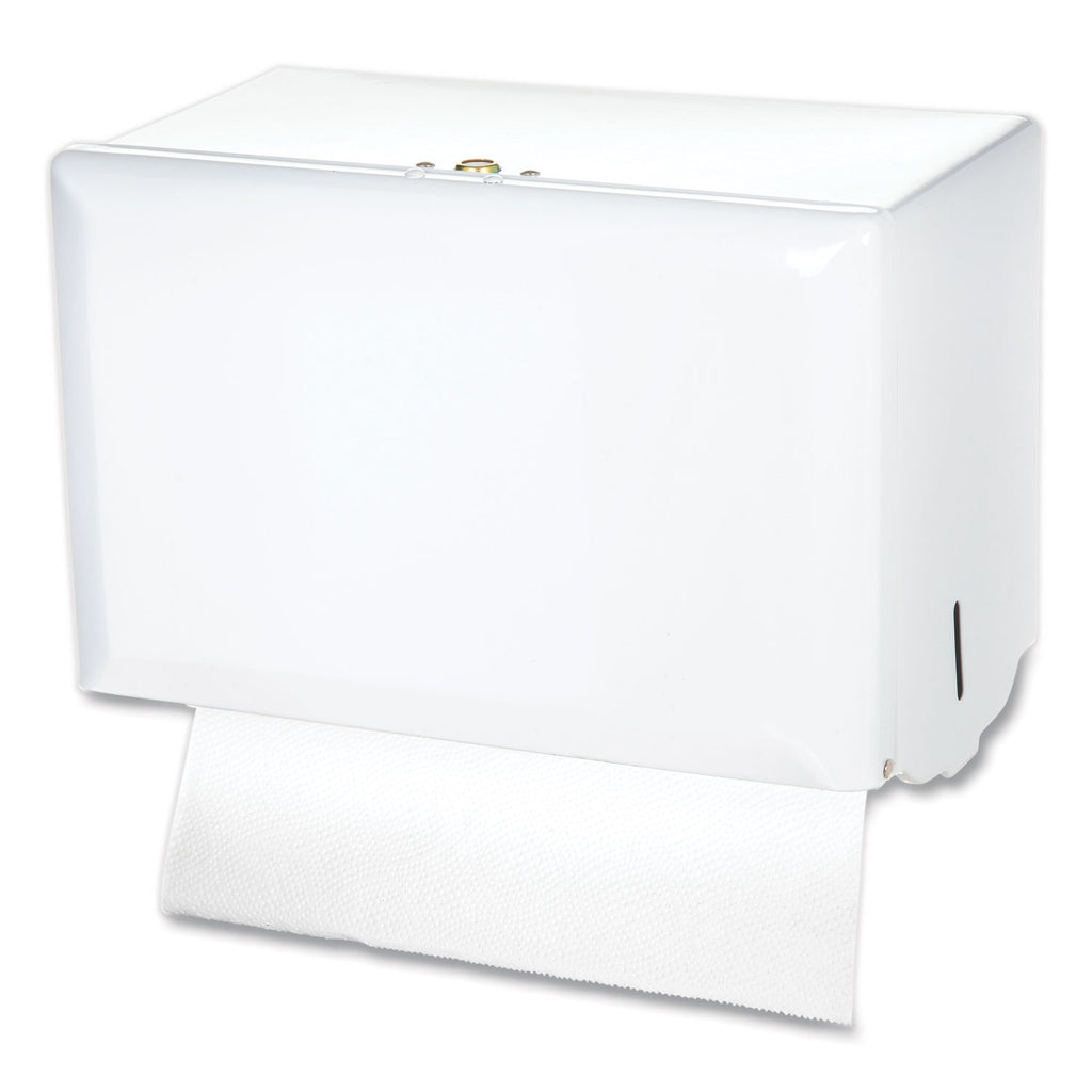 Singlefold Paper Towel Dispenser, 10.75 x 6 x 7.5, White - 