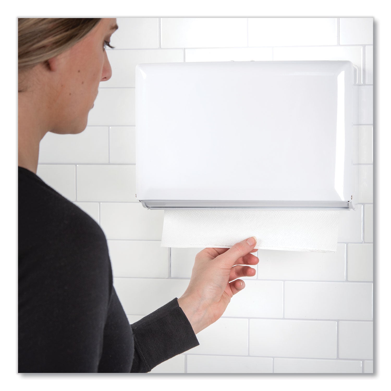 Singlefold Paper Towel Dispenser, 10.75 x 6 x 7.5, White - 