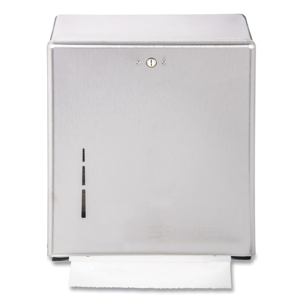 C-Fold/Multifold Towel Dispenser, 11.38 x 4 x 14.75, Stainless Steel - 