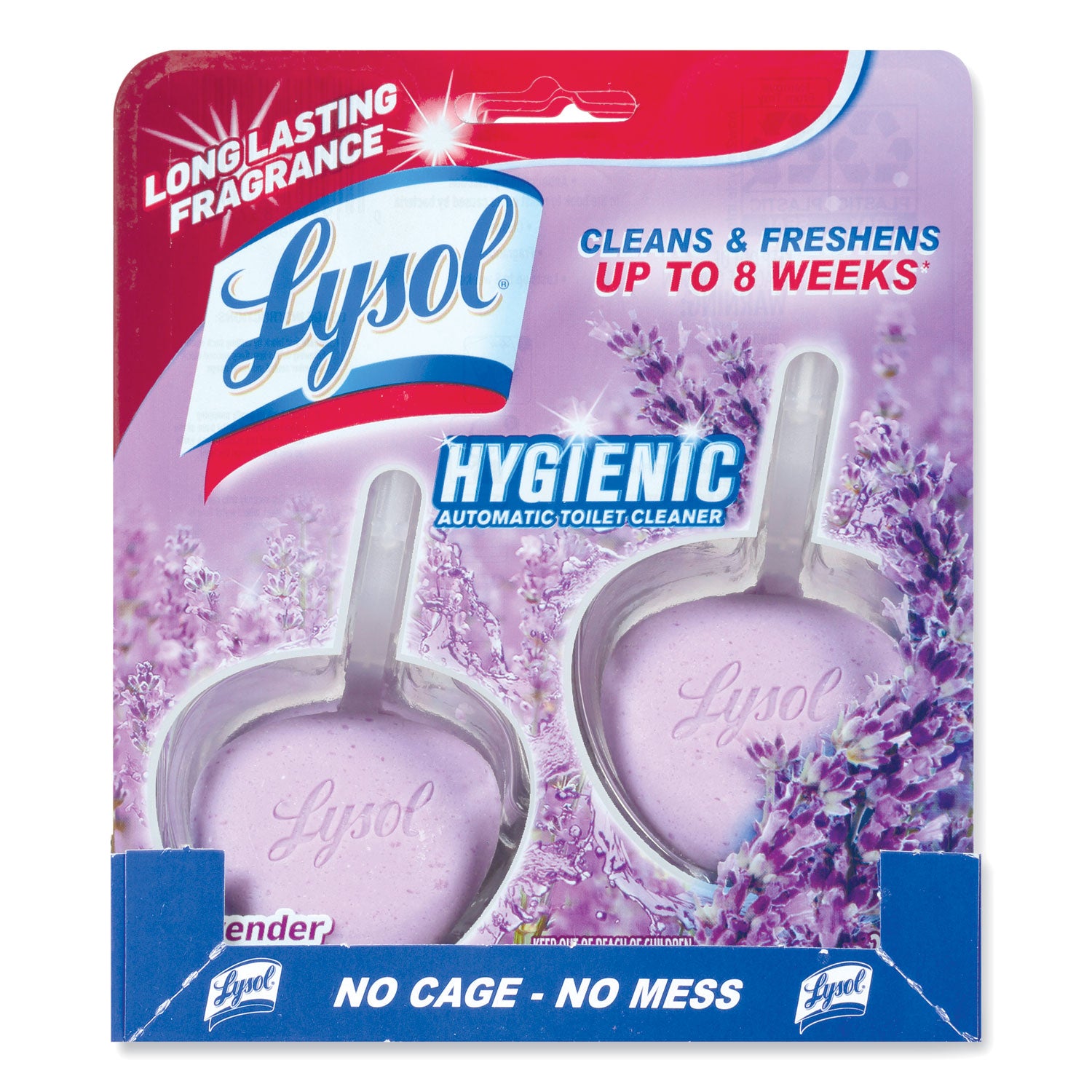 Hygienic Automatic Toilet Bowl Cleaner, Cotton Lilac, 2/Pack - 
