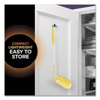 Heavy Duty Dusters with Extendable Handle, Plastic Handle Extends to 3 ft, 1 Handle and 3 Dusters/Kit, 6 Kits/Carton - 
