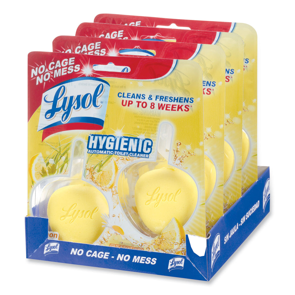Hygienic Automatic Toilet Bowl Cleaner, Lemon Breeze, 2/Pack