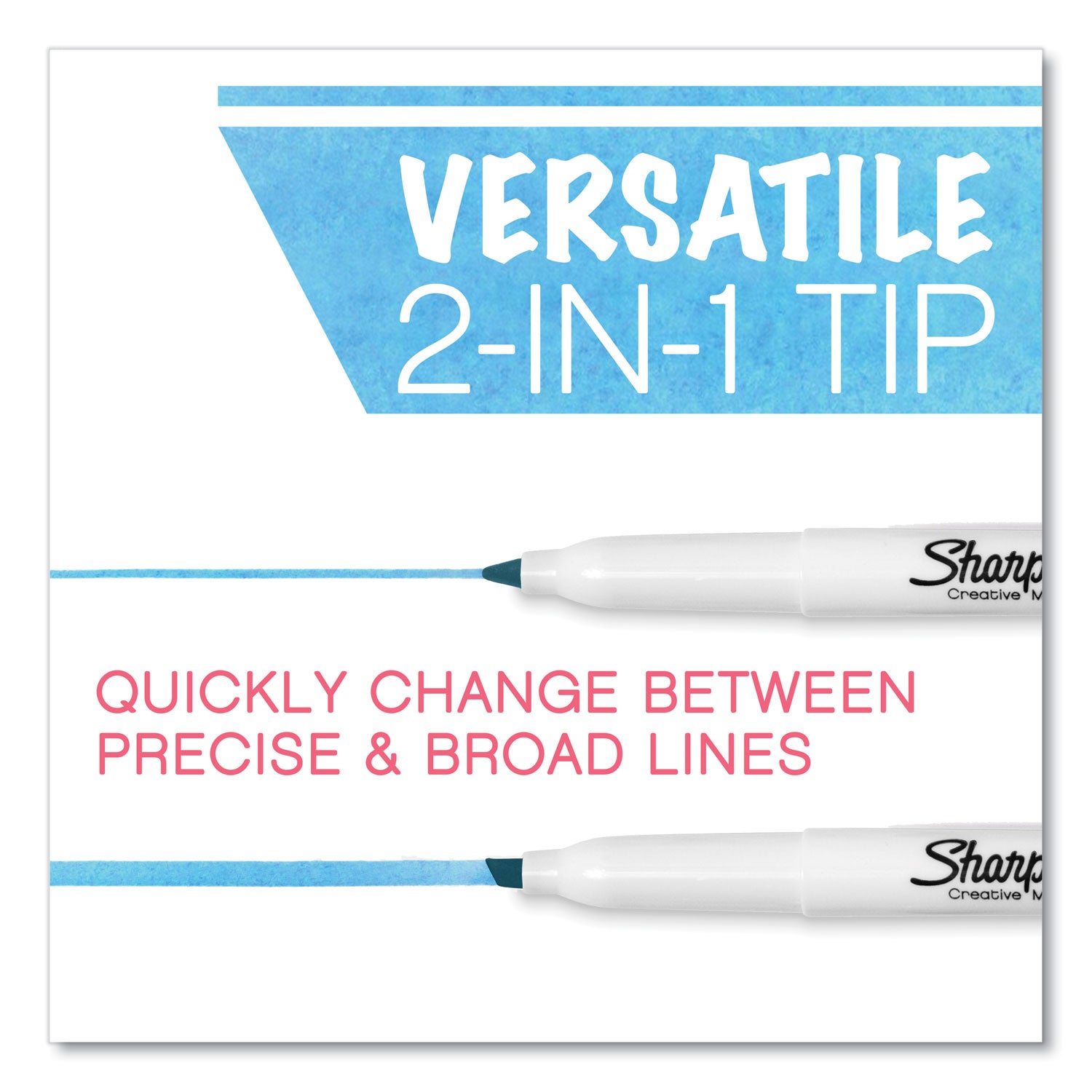 S-Note Creative Markers, Assorted Ink Colors, Chisel Tip, Assorted Barrel Colors, 12/Pack