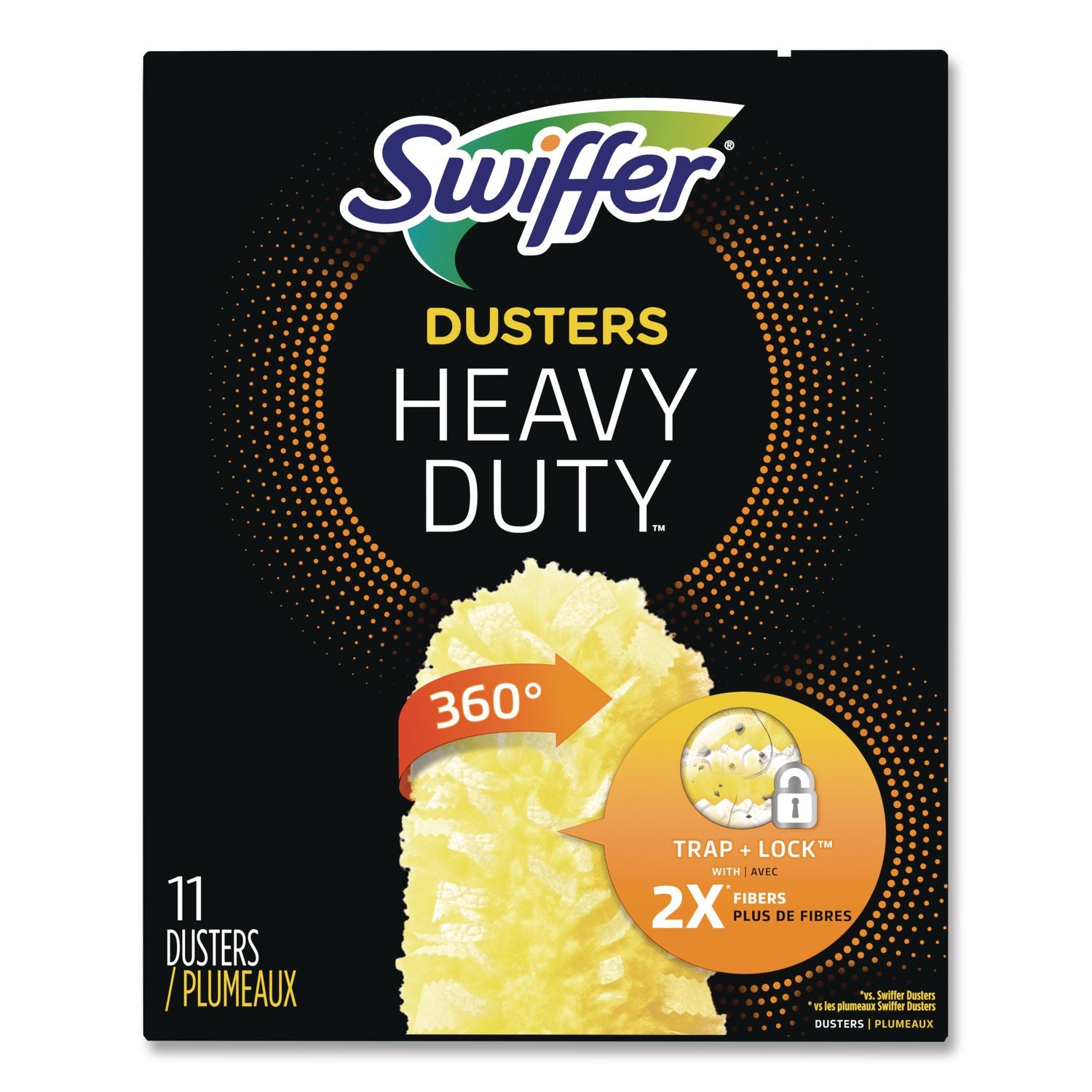 Heavy Duty Dusters Refill, Dust Lock Fiber, 2" x 6", Yellow, 33/Carton