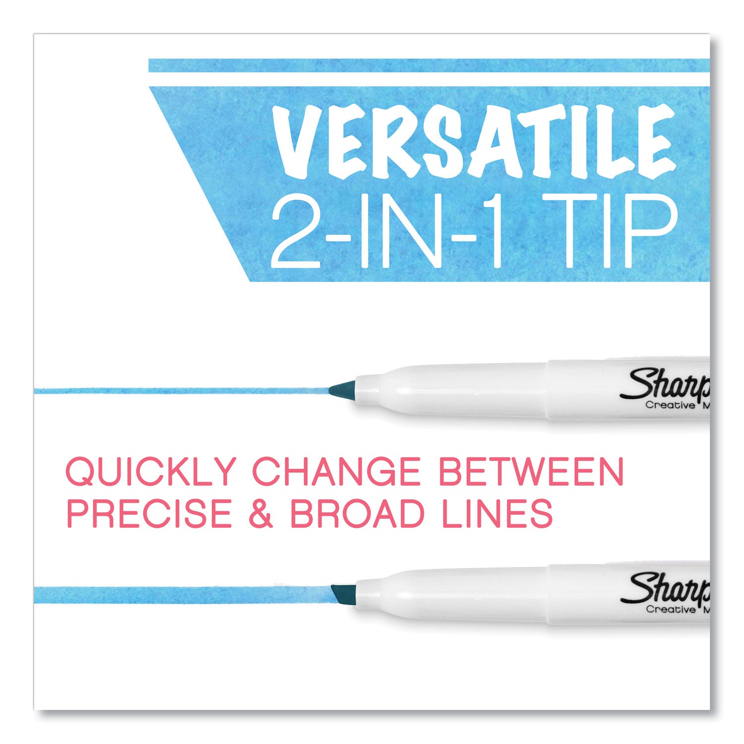 S-Note Creative Markers, Assorted Ink Colors, Chisel Tip, Assorted Barrel Colors, 24/Pack