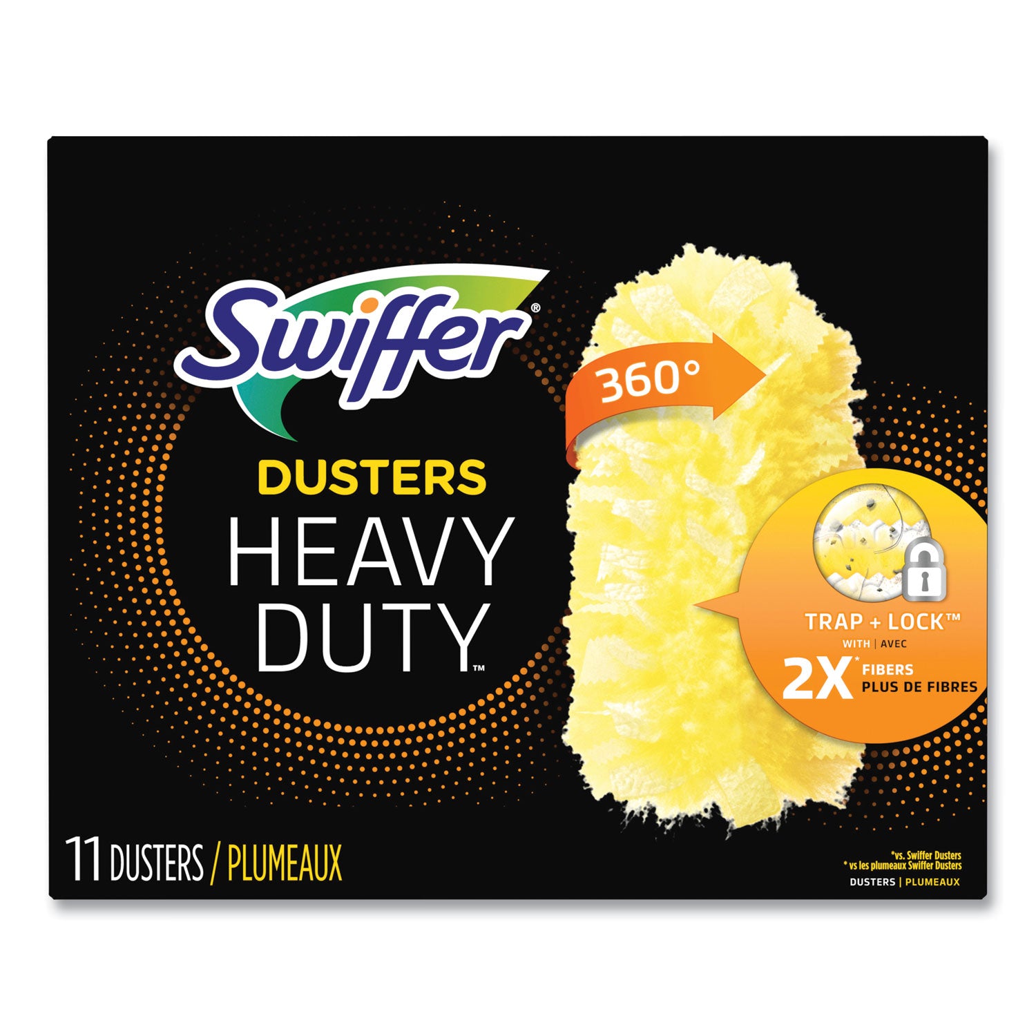 Heavy Duty Dusters Refill, Dust Lock Fiber, 2" x 6", Yellow, 33/Carton