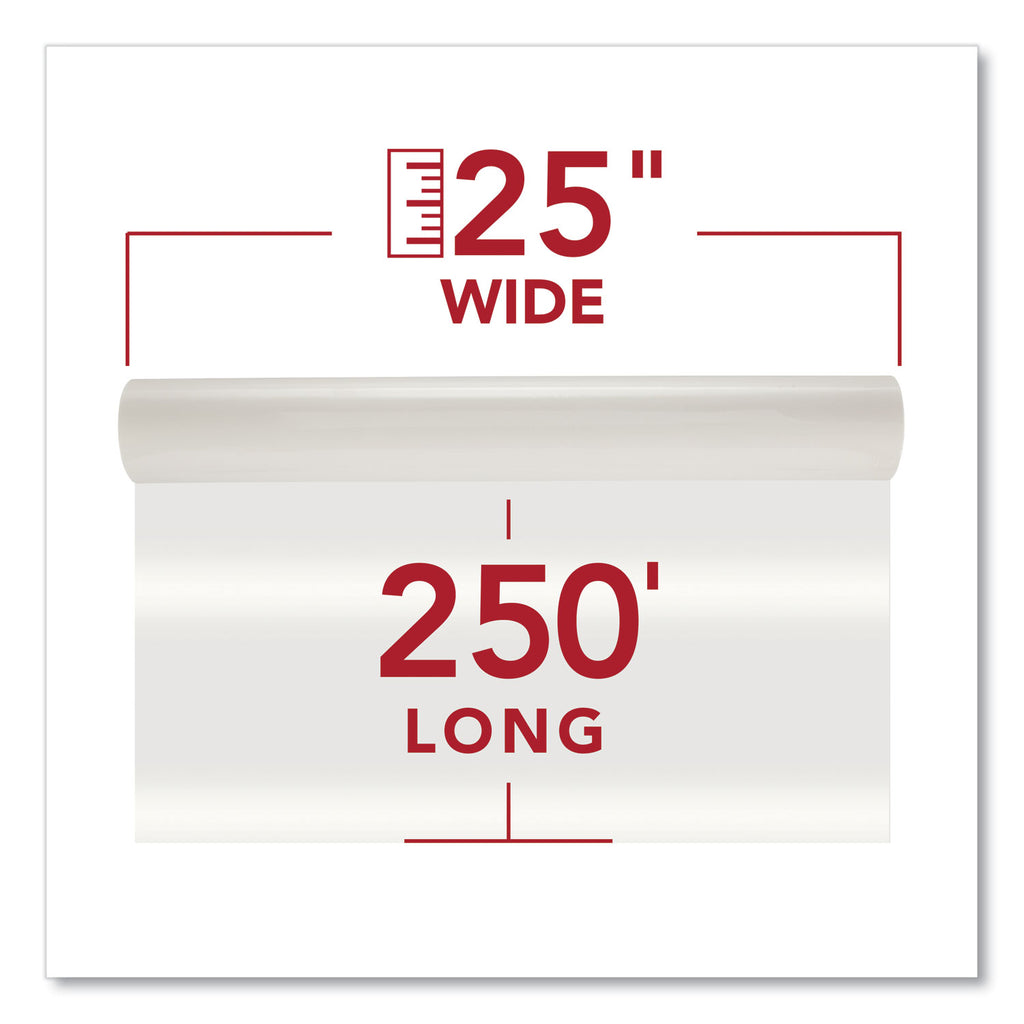 NAP-Lam I Roll Film, 3 mil, 25" x 250 ft, Gloss Clear, 2/Box - 