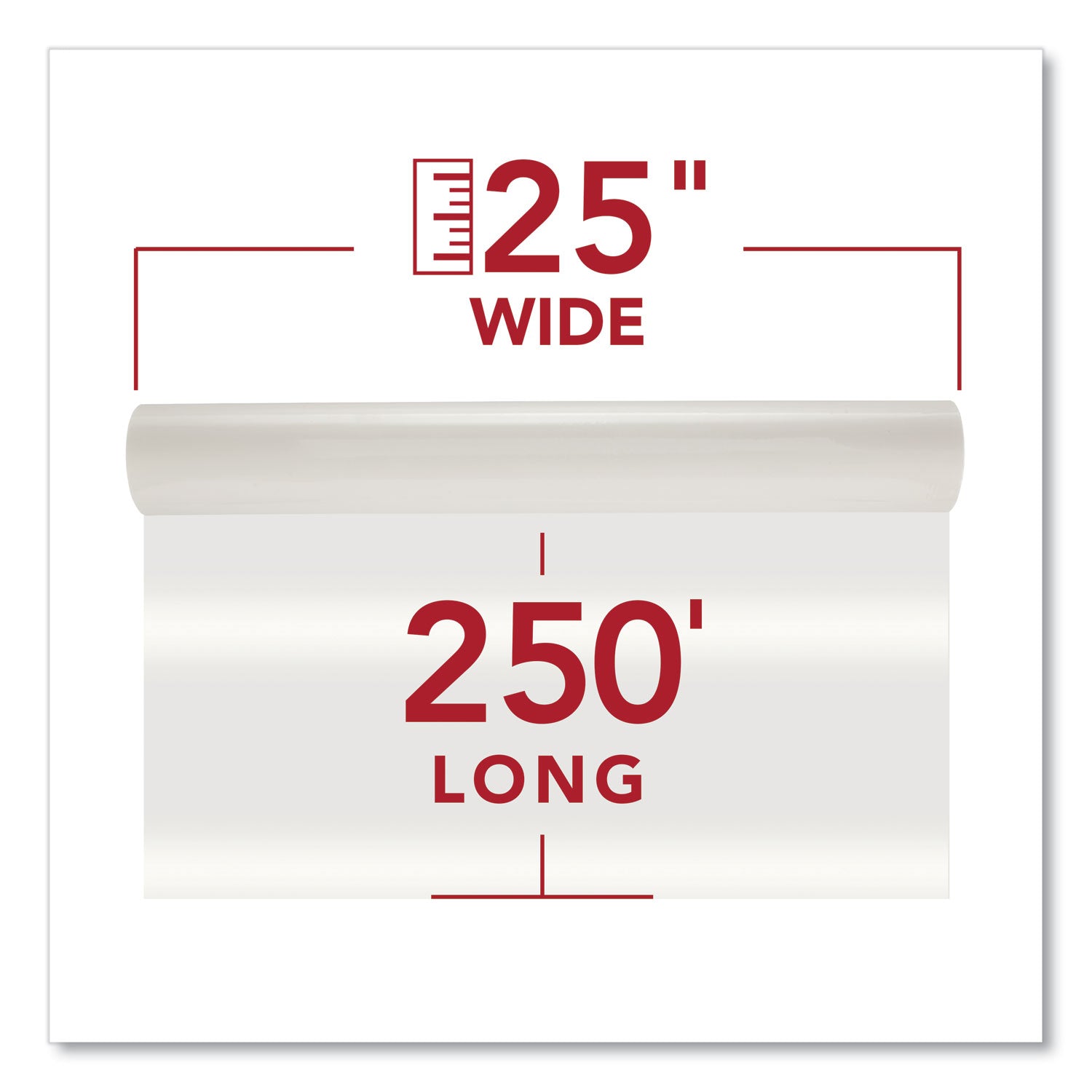 NAP-Lam I Roll Film, 3 mil, 25" x 250 ft, Gloss Clear, 2/Box - 