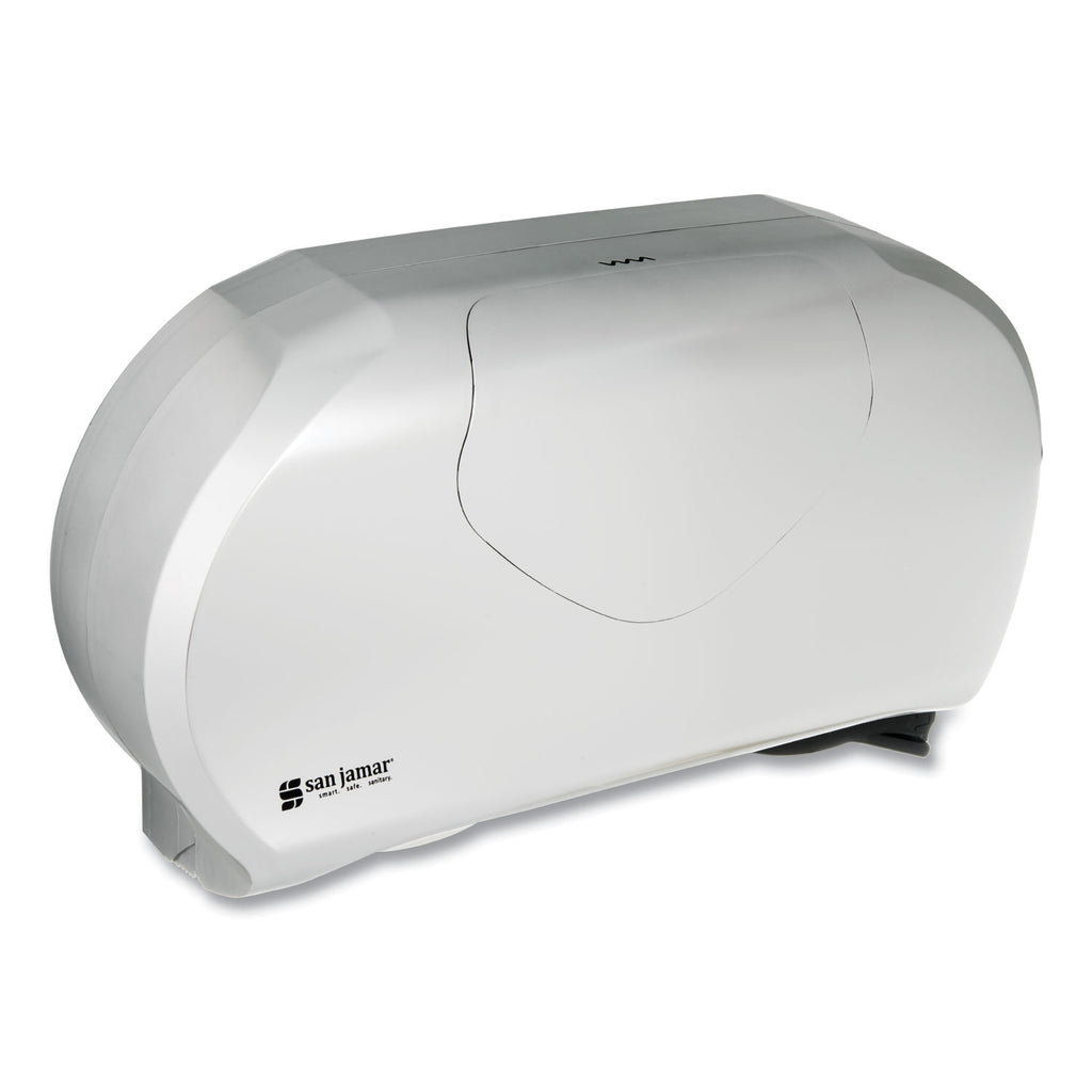 Twin 9" Jumbo Bath Tissue Dispenser, Summit, 19.25 x 6 x 12.25, Faux Stainless Steel