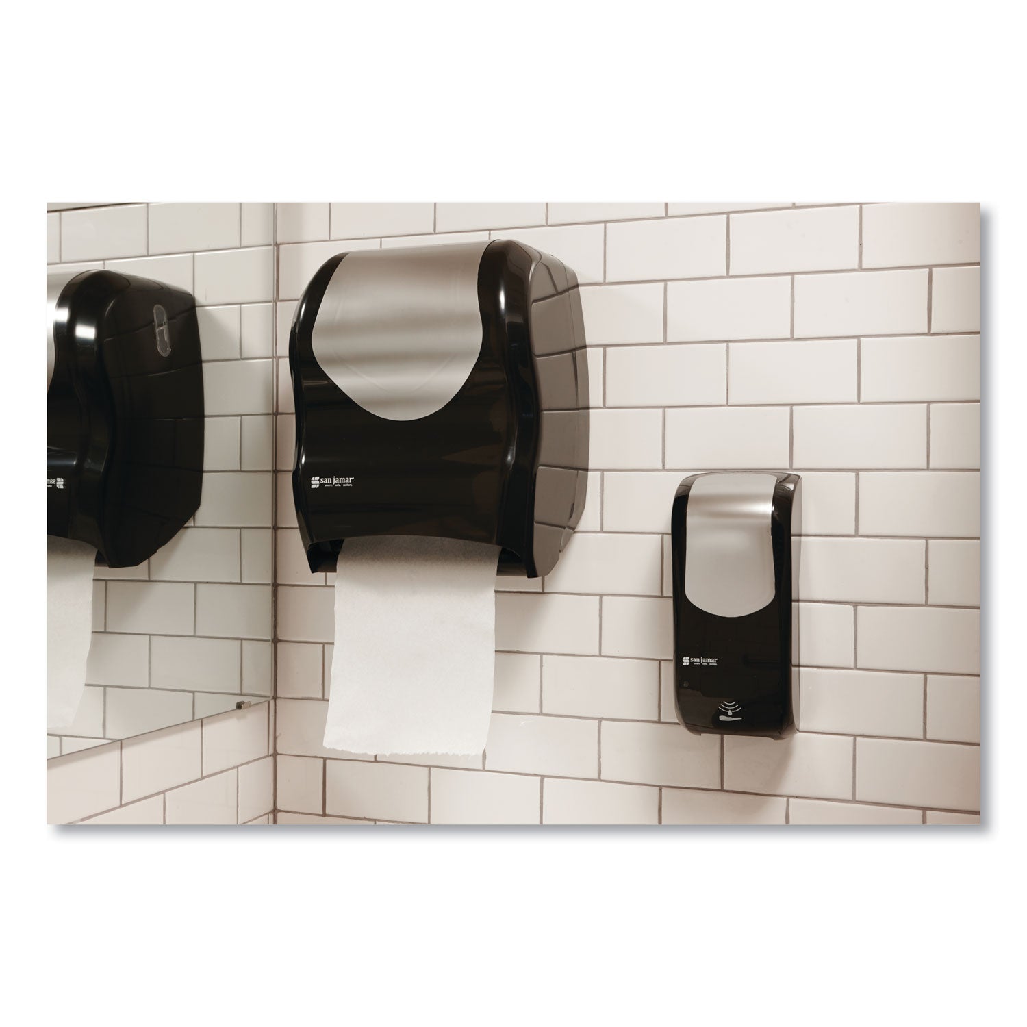 Tear-N-Dry Touchless Roll Towel Dispenser, 16.75 x 10 x 12.5, Black/Silver