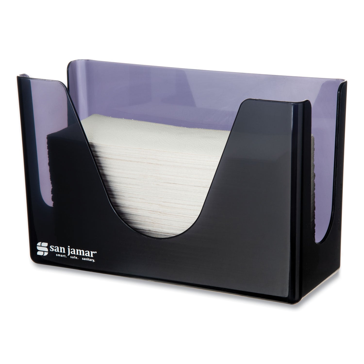 Countertop Folded Towel Dispenser, 11 x 4.38 x 7, Black Pearl