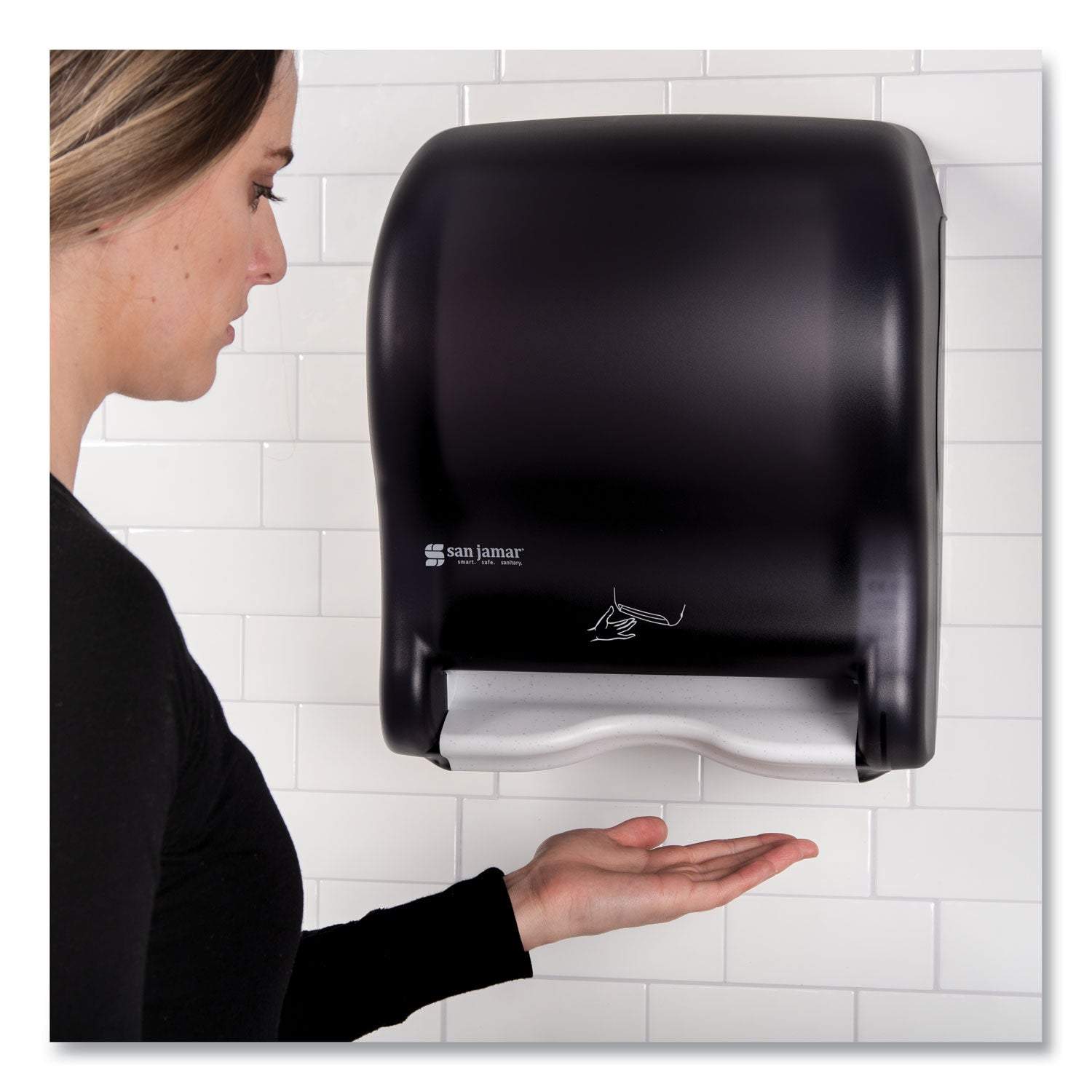 Smart Essence Electronic Roll Towel Dispenser, 11.88 x 9.1 x 14.4, Black