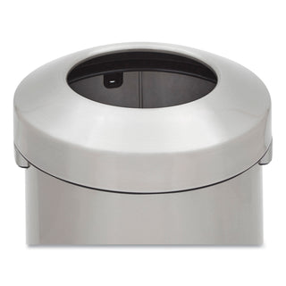 Rubbermaid Commercial Refine Waste Container - 23 gal Capacity - Round - Ergonomic Handle, Non-skid, Fingerprint Resistant, Durable - 29.6" Height x 17.7" Width - Metal - Stainless Steel - 1 Each - 2