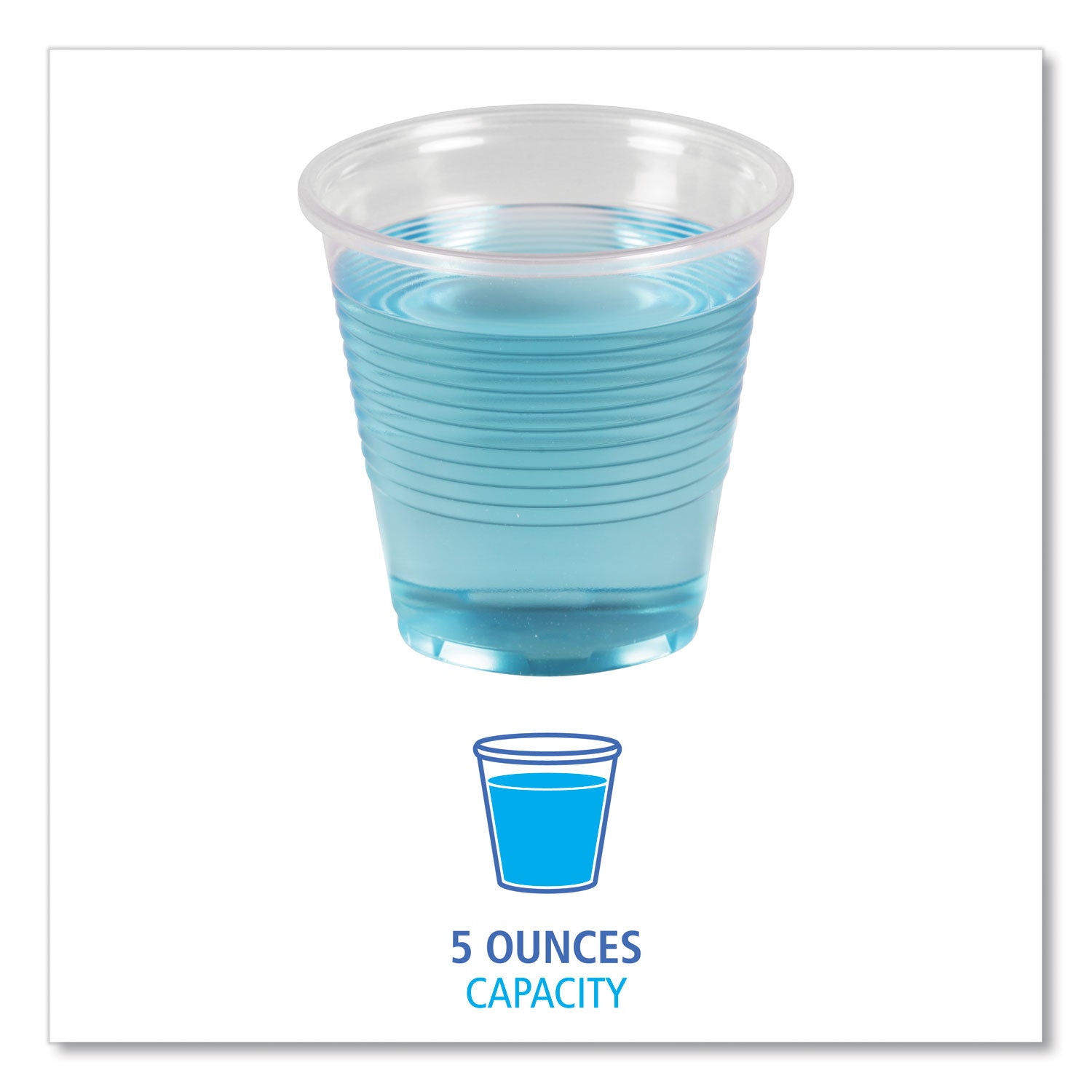 Translucent Plastic Cold Cups, 5 oz, Polypropylene, 100/Pack