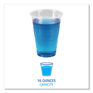 Translucent Plastic Cold Cups, 16 oz, Polypropylene, 50/Pack