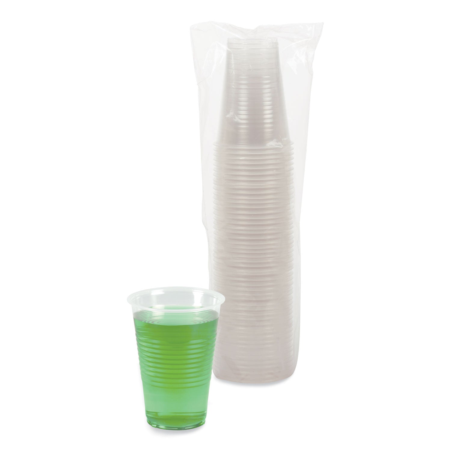 Translucent Plastic Cold Cups, 14 oz, Polypropylene, 50/Pack