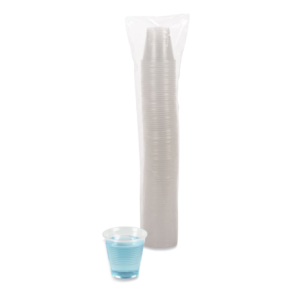 Translucent Plastic Cold Cups, 5 oz, Polypropylene, 100 Cups/Sleeve, 25 Sleeves/Carton