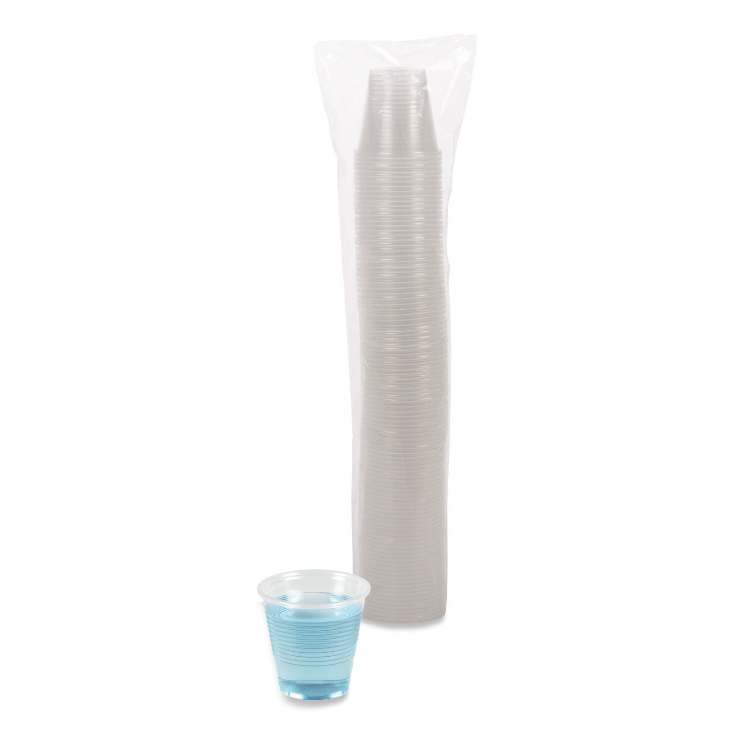 Translucent Plastic Cold Cups, 5 oz, Polypropylene, 100 Cups/Sleeve, 25 Sleeves/Carton