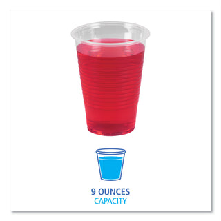 Translucent Plastic Cold Cups, 9 oz, Polypropylene, 100/Pack