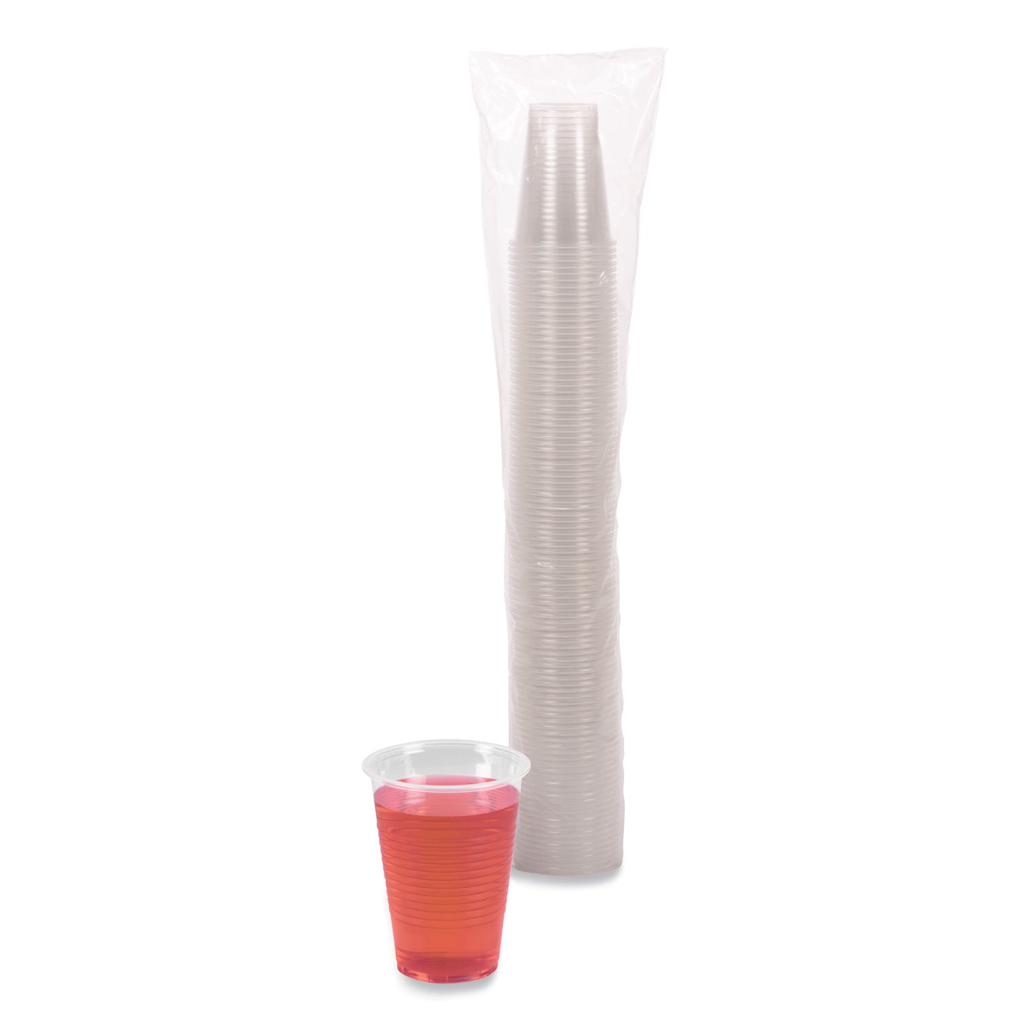 Translucent Plastic Cold Cups, 9 oz, Polypropylene, 100 Cups/Sleeve, 25 Sleeves/Carton
