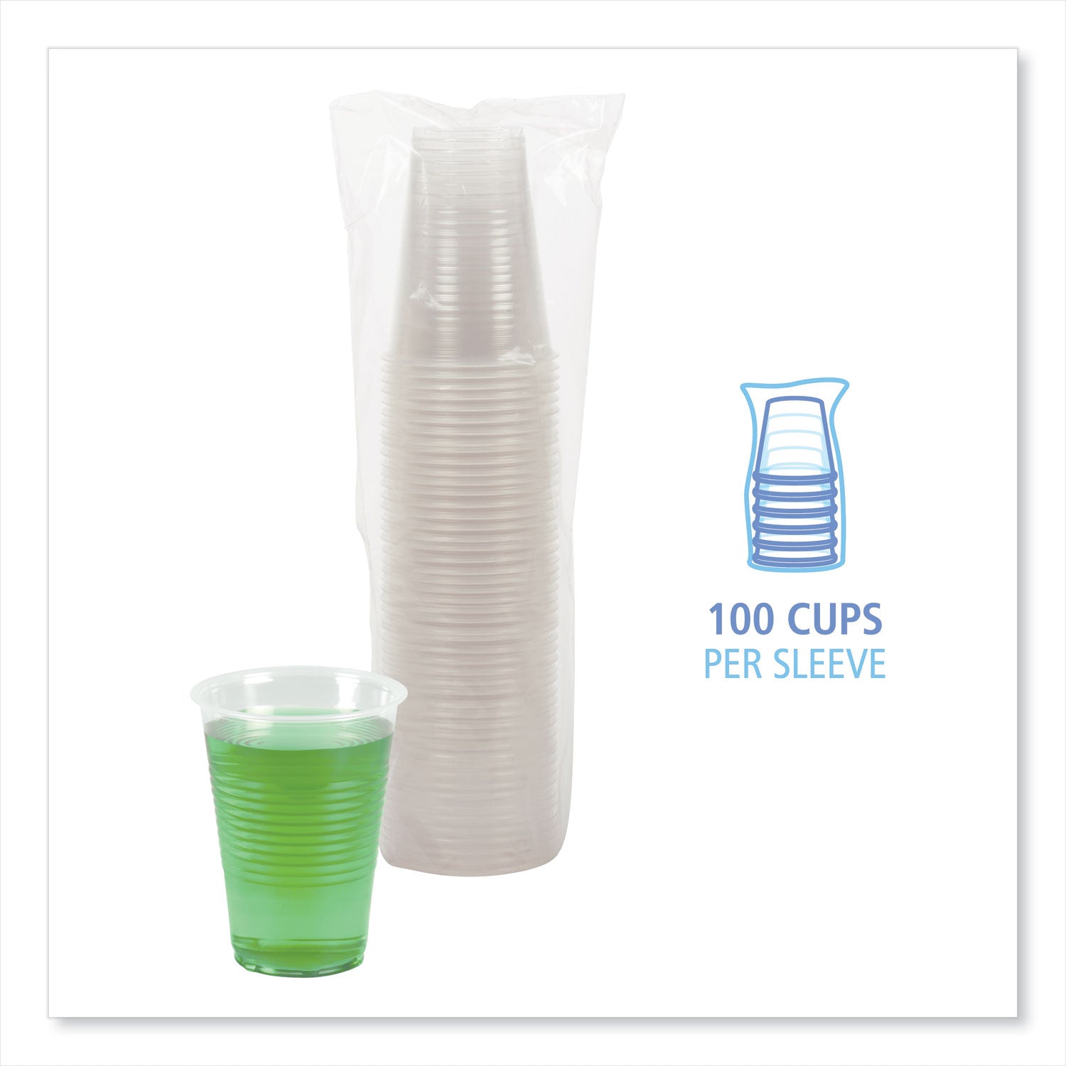 Translucent Plastic Cold Cups, 14 oz, Polypropylene, 50/Pack - 