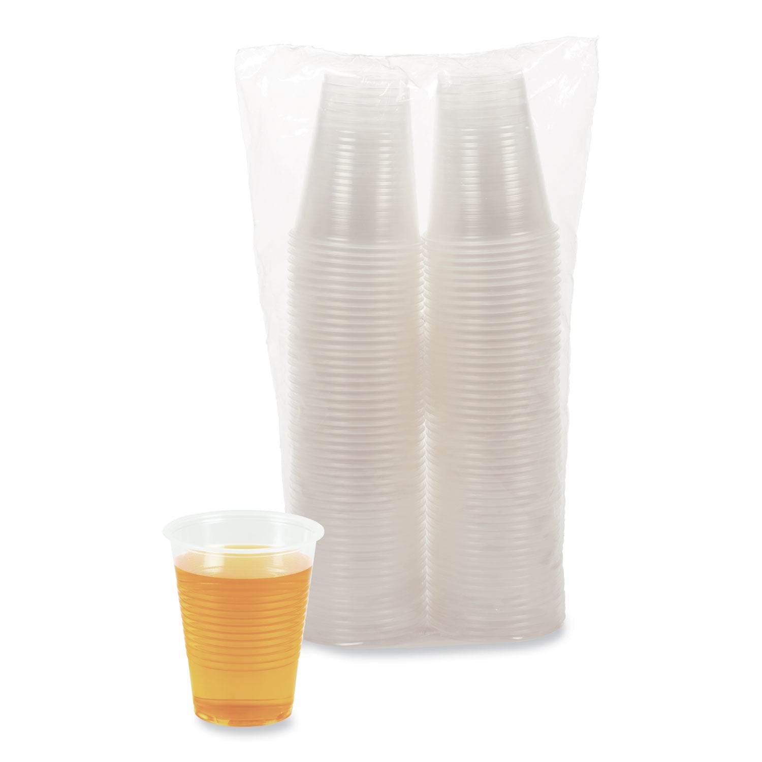 Translucent Plastic Cold Cups, 10 oz, Polypropylene, 100 Cups/Sleeve, 10 Sleeves/Carton