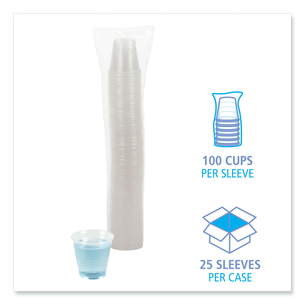 Translucent Plastic Cold Cups, 5 oz, Polypropylene, 100 Cups/Sleeve, 25 Sleeves/Carton