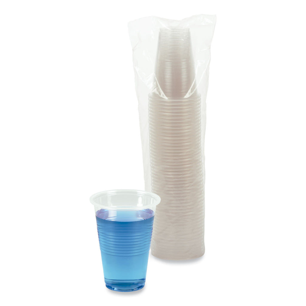 Translucent Plastic Cold Cups, 16 oz, Polypropylene, 50/Pack
