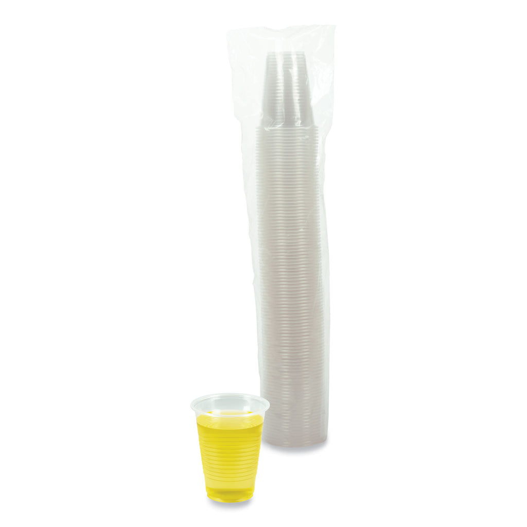 Translucent Plastic Cold Cups, 7 oz, Polypropylene, 100/Pack