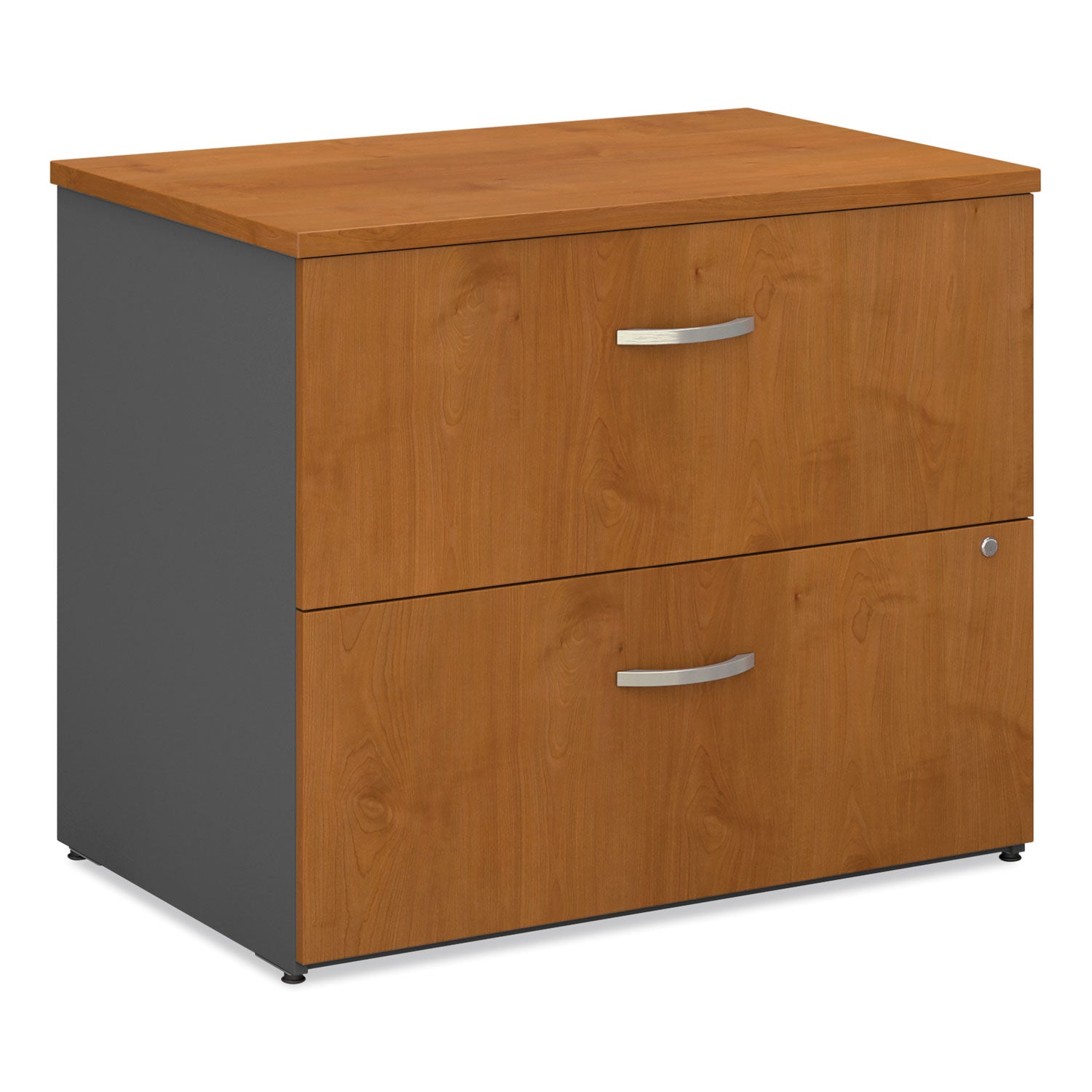 Series C Lateral File, 2 Legal/Letter/A4/A5-Size File Drawers, Natural Cherry/Graphite Gray, 35.75" x 23.38" x 29.88 - 