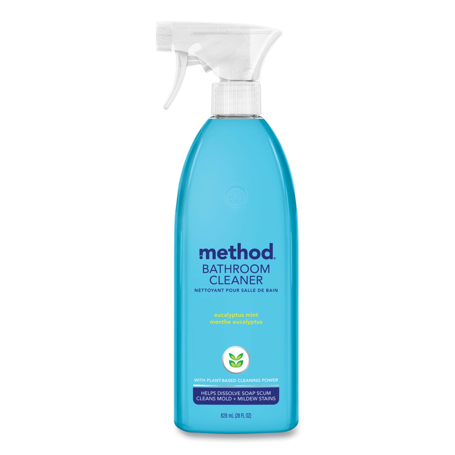 Method Daily Shower Spray Cleaner - 28 fl oz (0.9 quart) - Eucalyptus Mint Scent - 8 / Carton - Pleasant Scent, Non-toxic, Disinfectant - Blue - 1