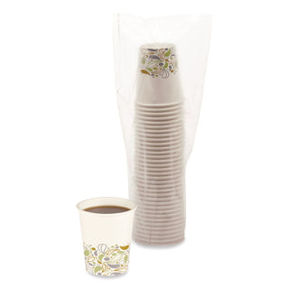 Deerfield Printed Paper Hot Cups, 8 oz, 50 Cups/Sleeve, 20 Sleeves/Carton