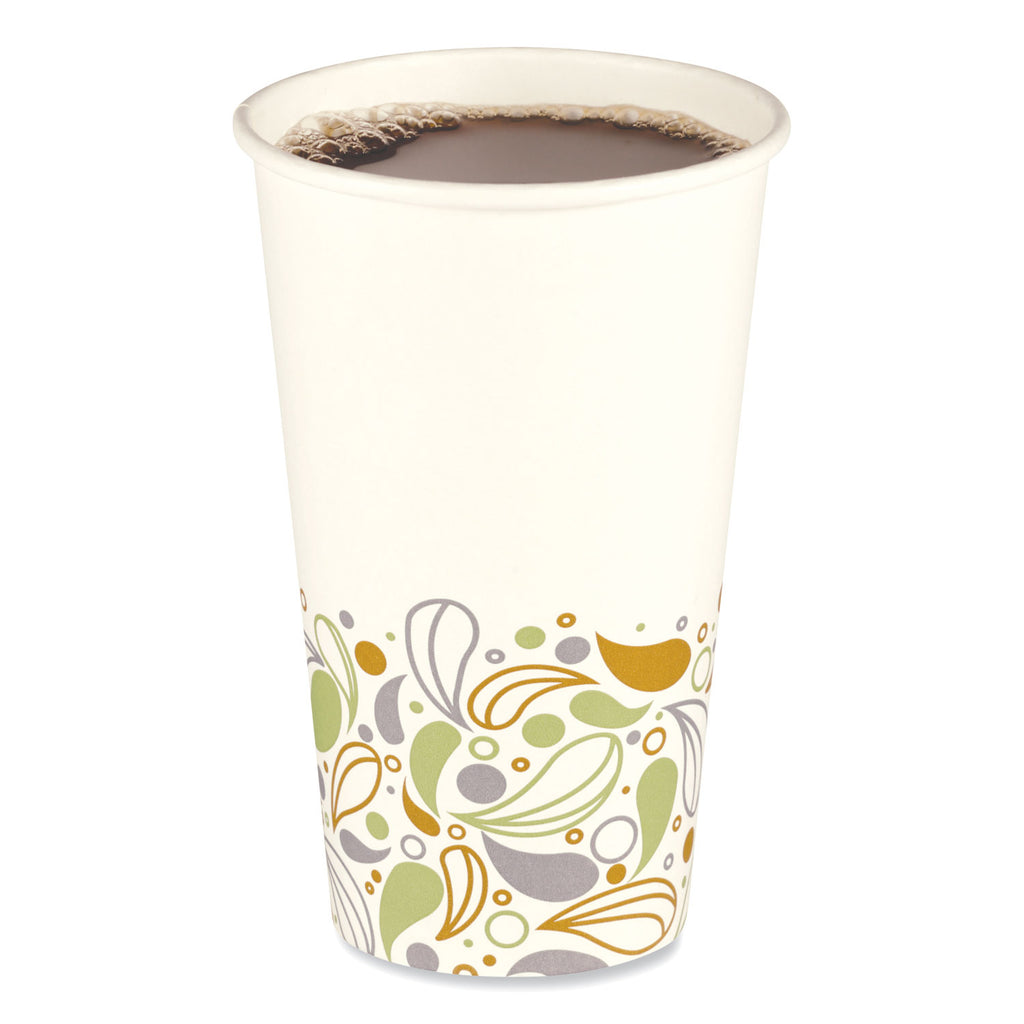Deerfield Printed Paper Hot Cups, 16 oz, 50 Cups/Sleeve, 20 Sleeves/Carton