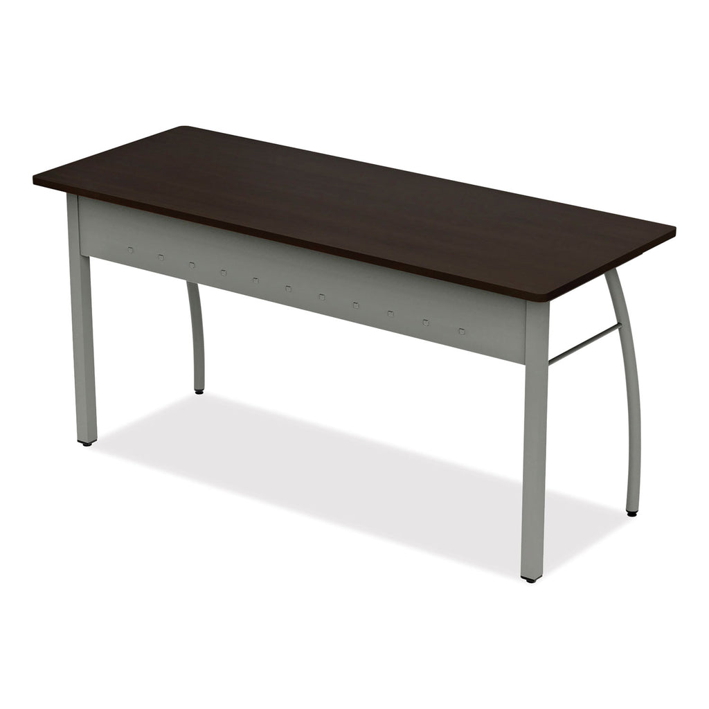 Trento Line Rectangular Desk, 59.13" x 23.63" x 29.5", Mocha - 