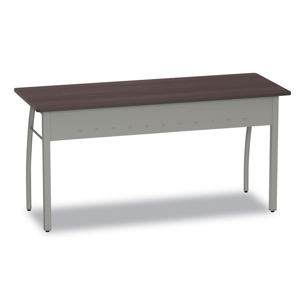 Trento Line Rectangular Desk, 59.13" x 23.63" x 29.5", Mocha - 