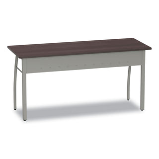 Trento Line Rectangular Desk, 59.13" x 23.63" x 29.5", Mocha - 