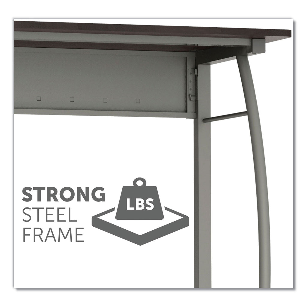Trento Line Rectangular Desk, 47.25" x 23.63" x 29.5", Mocha/Gray - 
