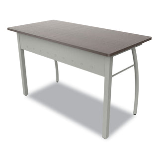 Trento Line Rectangular Desk, 47.25" x 23.63" x 29.5", Mocha/Gray - 