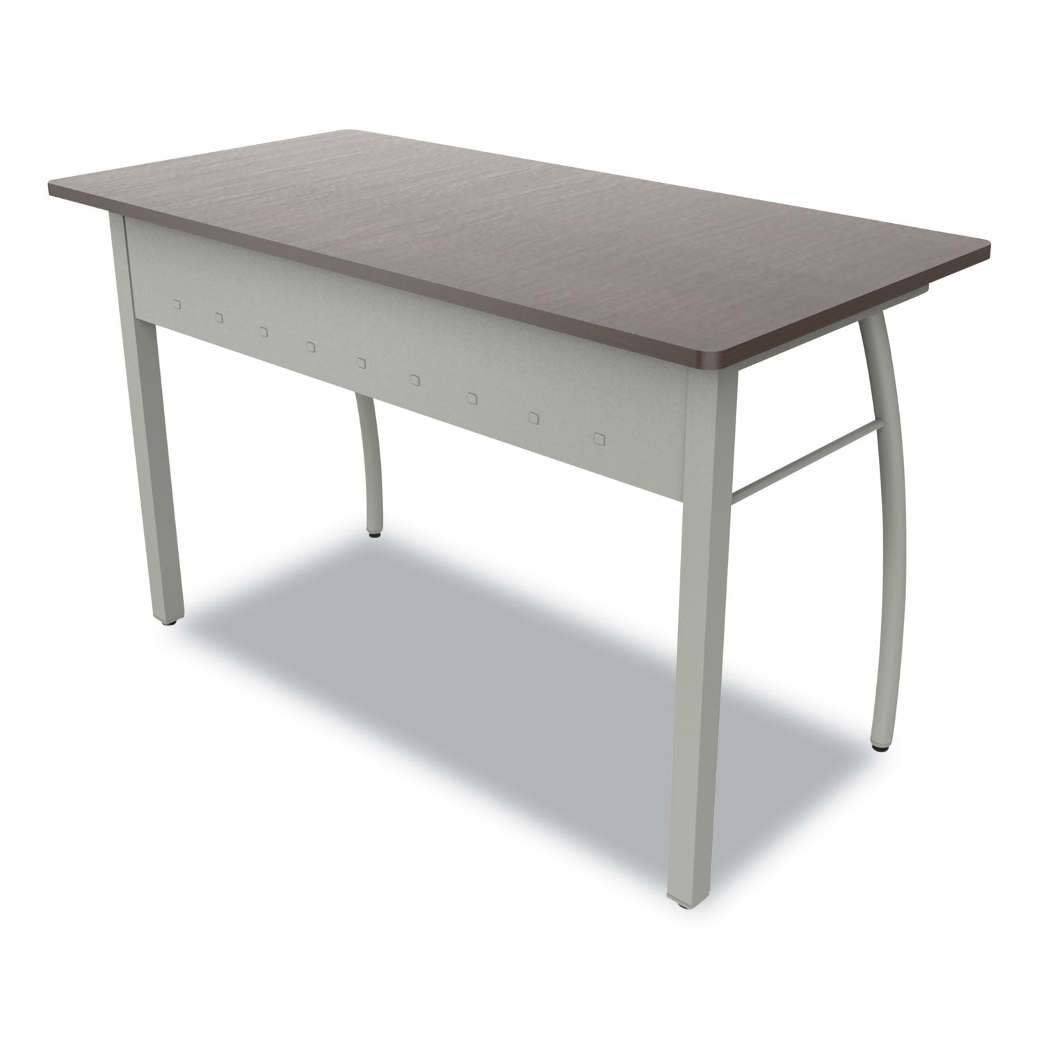 Trento Line Rectangular Desk, 47.25" x 23.63" x 29.5", Mocha/Gray - 