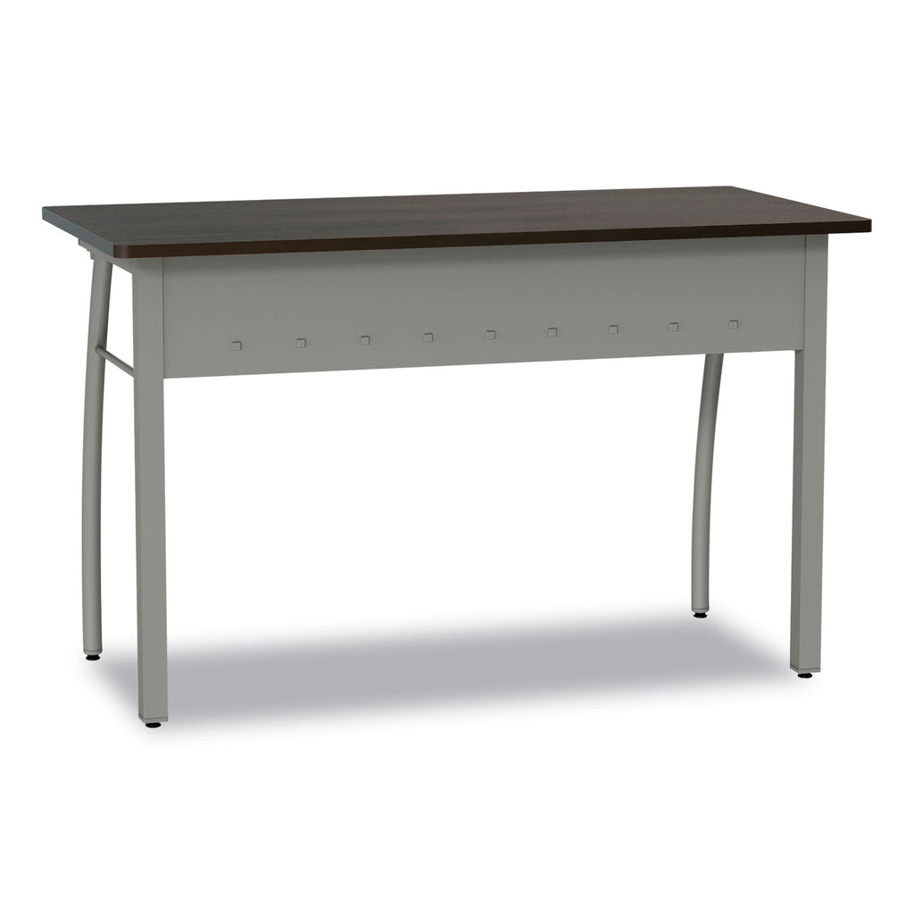 Trento Line Rectangular Desk, 47.25" x 23.63" x 29.5", Mocha/Gray - 
