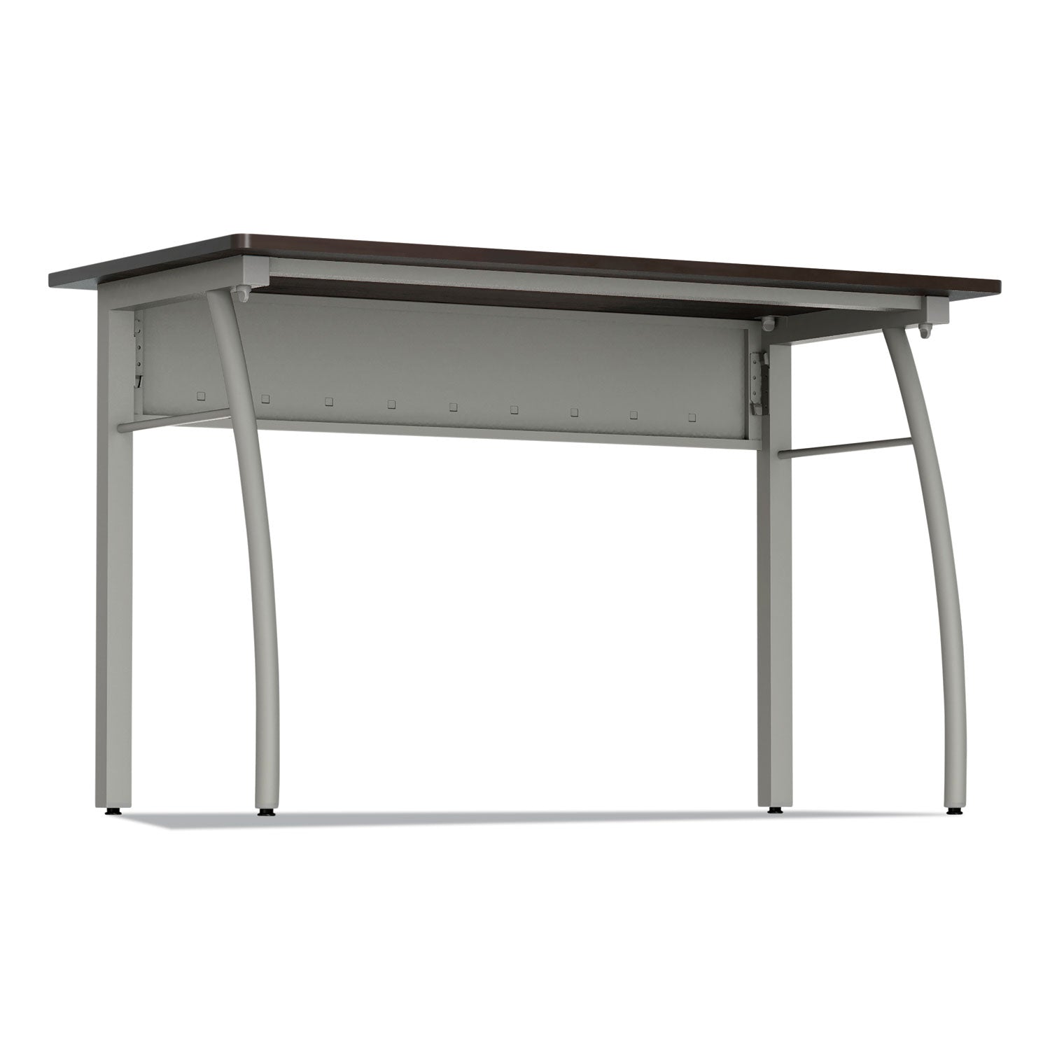 Trento Line Rectangular Desk, 47.25" x 23.63" x 29.5", Mocha/Gray - 