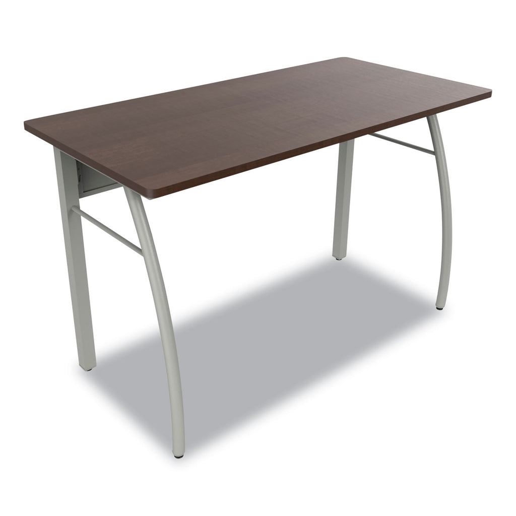 Trento Line Rectangular Desk, 47.25" x 23.63" x 29.5", Mocha/Gray - 
